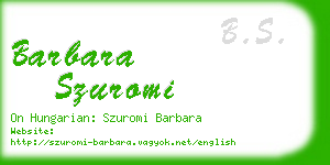 barbara szuromi business card